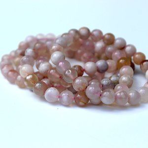 Cherry Blossom / Flower Agate Beaded Bracelet